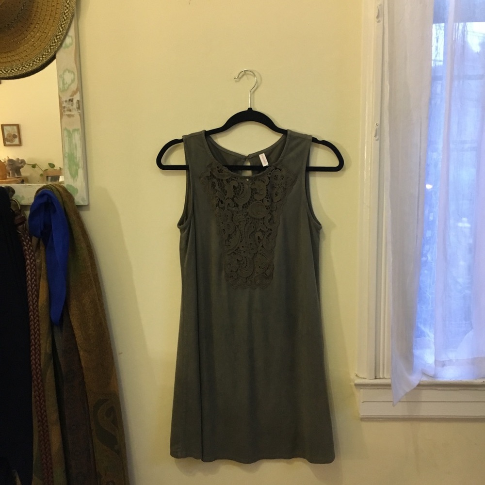 Olive Green Sleeveless Dress